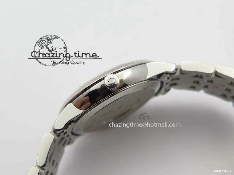 0310 De Ville 27mm Ladies MK 1:1 Best Edition White MOP Diamond Markers On SS Bracelet Ronda Quartz MoistureWicking 8190